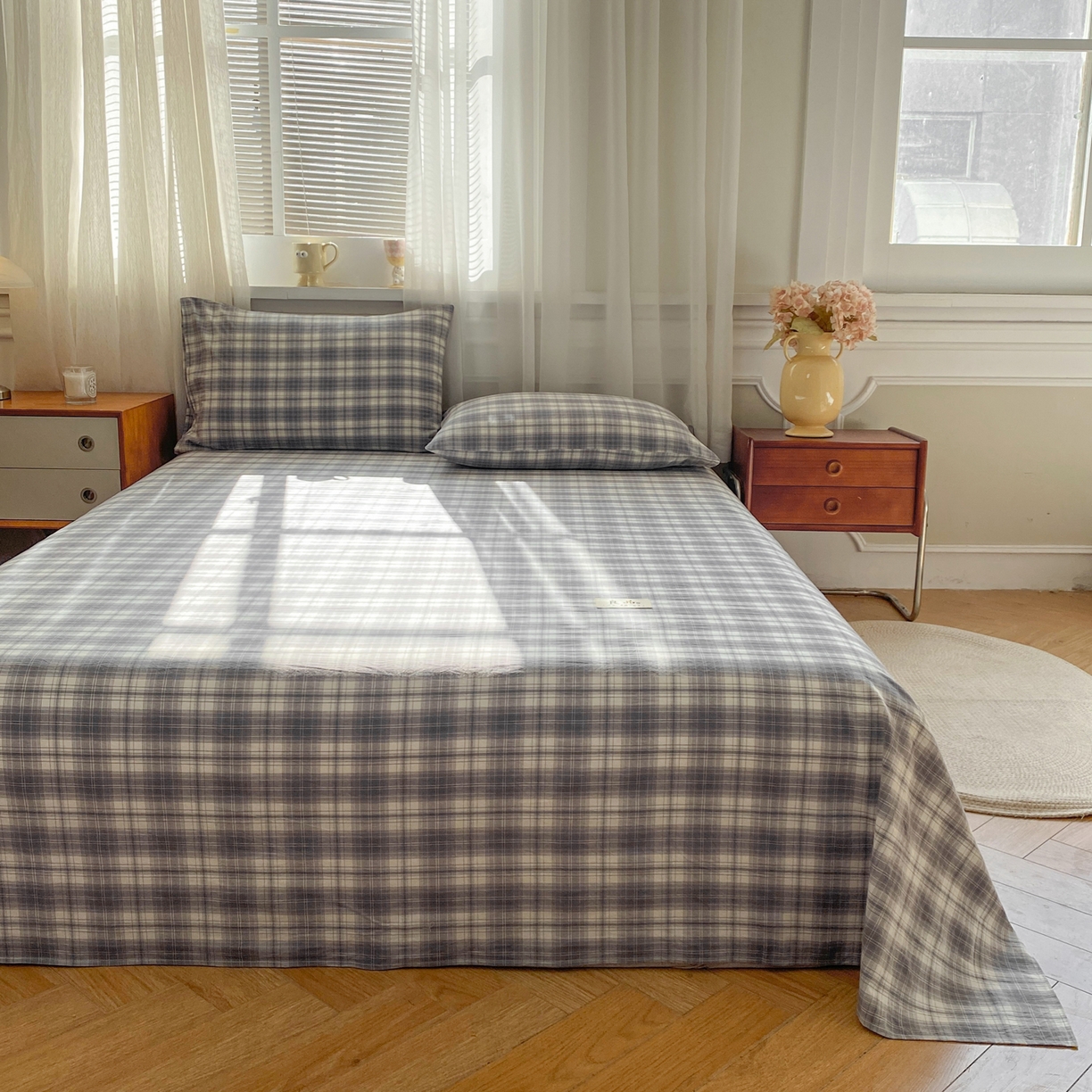 91家纺网 家纺一手货源 找家纺 （总）恋人优选 2026新款全棉纯棉色织床单单床单床单单件