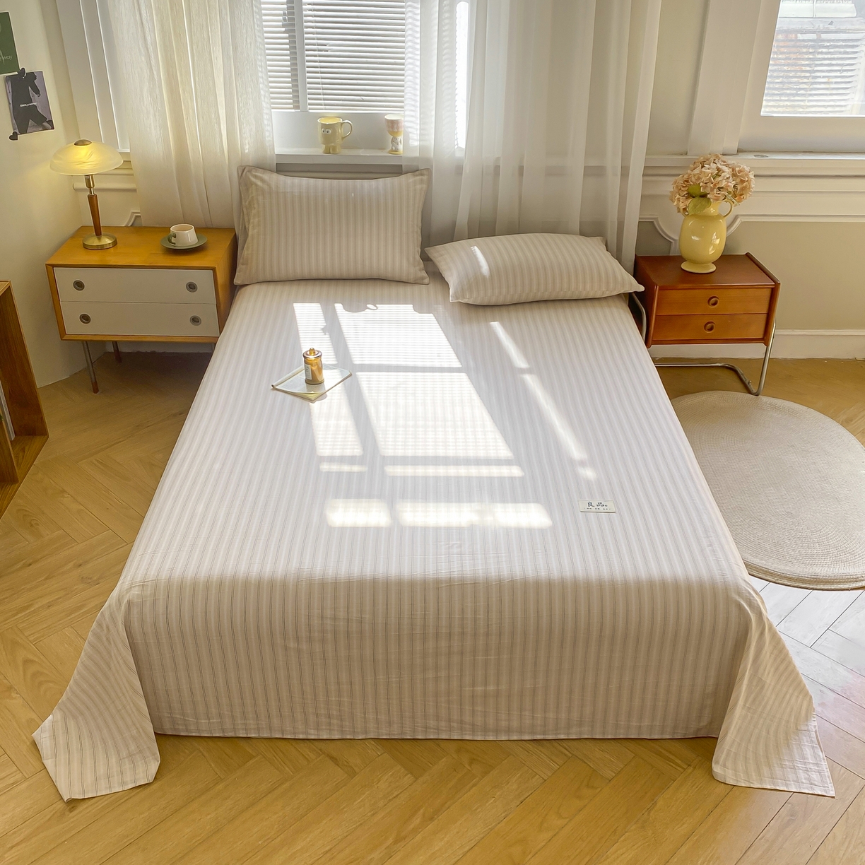 91家纺网 家纺一手货源 找家纺 （总）恋人优选 2026新款全棉纯棉色织床单单床单床单单件