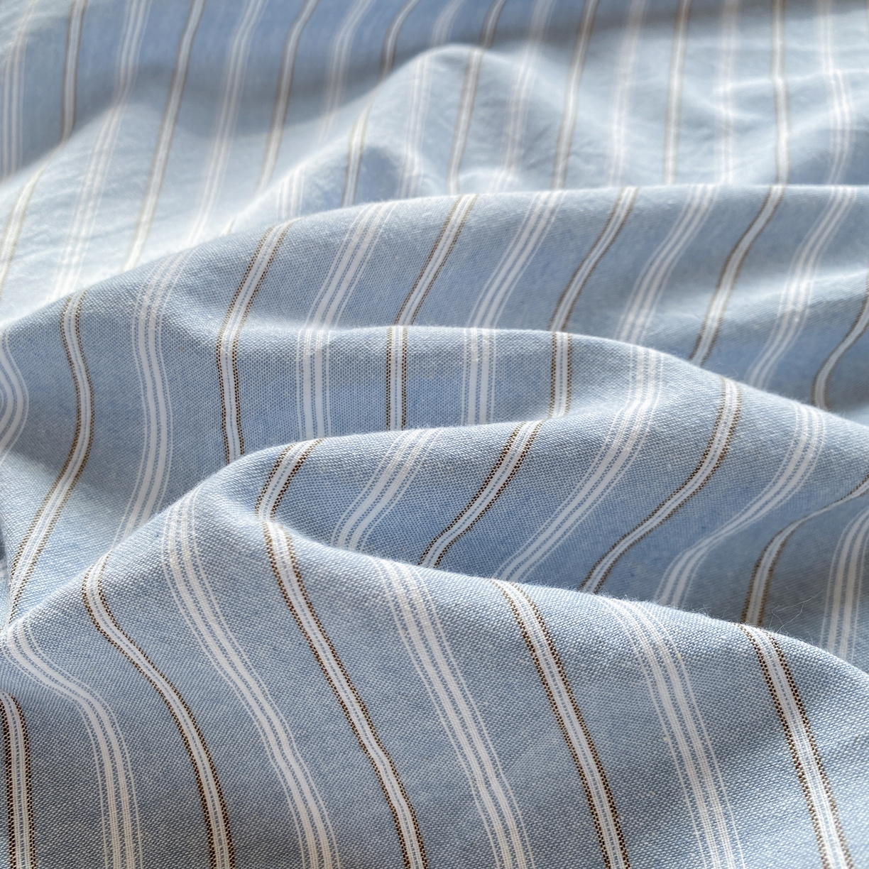 91家纺网 家纺一手货源 找家纺 恋人优选 2026新款全棉纯棉色织床单单床单床单单件 简希蓝条