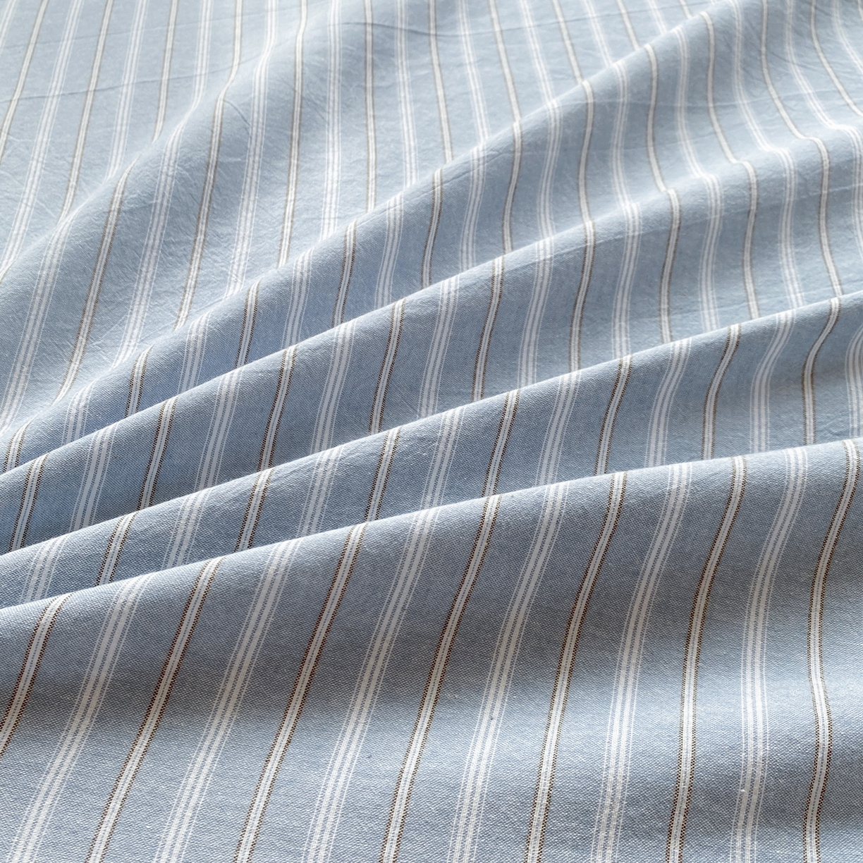 91家纺网 家纺一手货源 找家纺 恋人优选 2026新款全棉纯棉色织床单单床单床单单件 简希蓝条