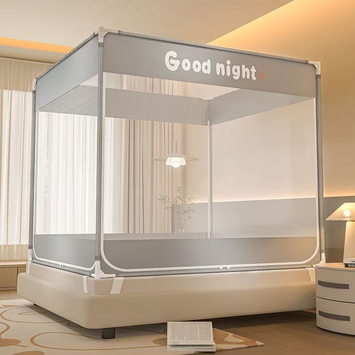 冉美家纺 2026春夏新款坐床蚊帐-甜心系列 甜心-深空灰