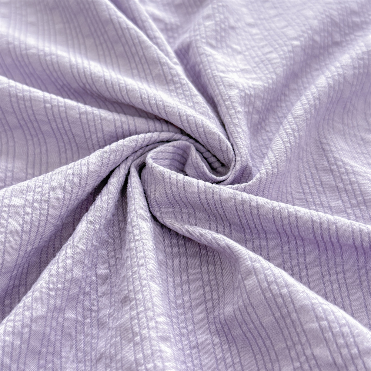 91家纺网 家纺一手货源 找家纺 优眠坊 2026春夏新款泡芙纱印花单床笠 床笠单件 西梅紫-单层