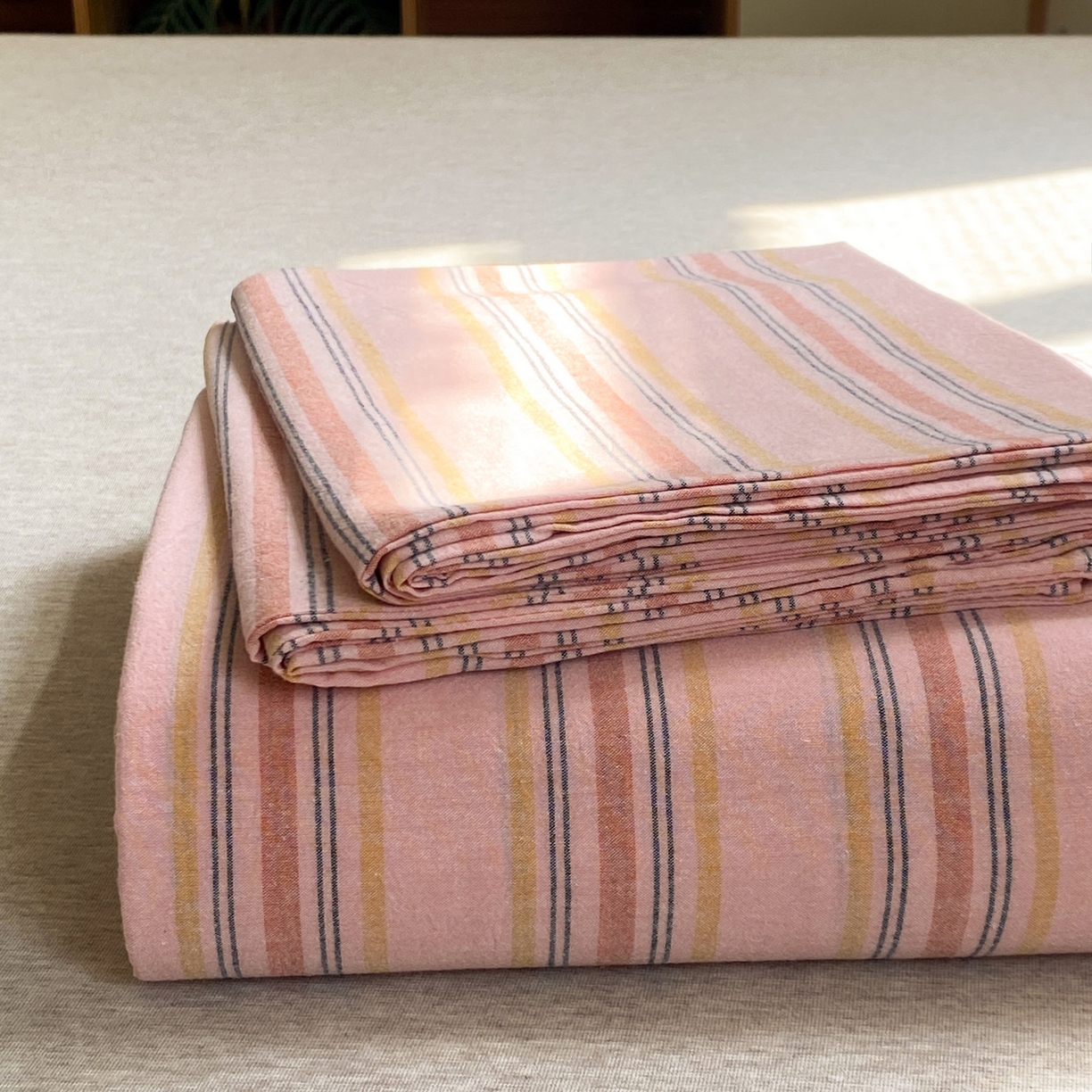 91家纺网 家纺一手货源 找家纺 恋人优选 2026新款全棉纯棉色织床单单床单床单单件 娇韵粉