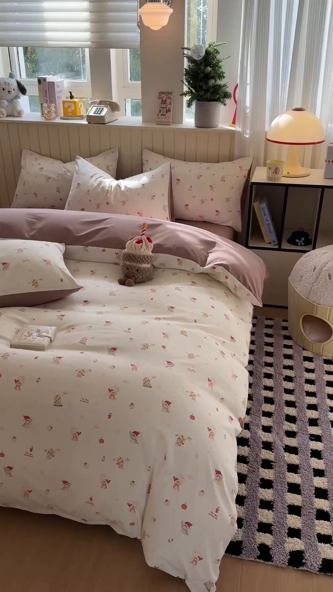 91家纺网 家纺一手货源 找家纺 鑫佳居 2026新款古法仿棉小清新印花四件套 星星崽