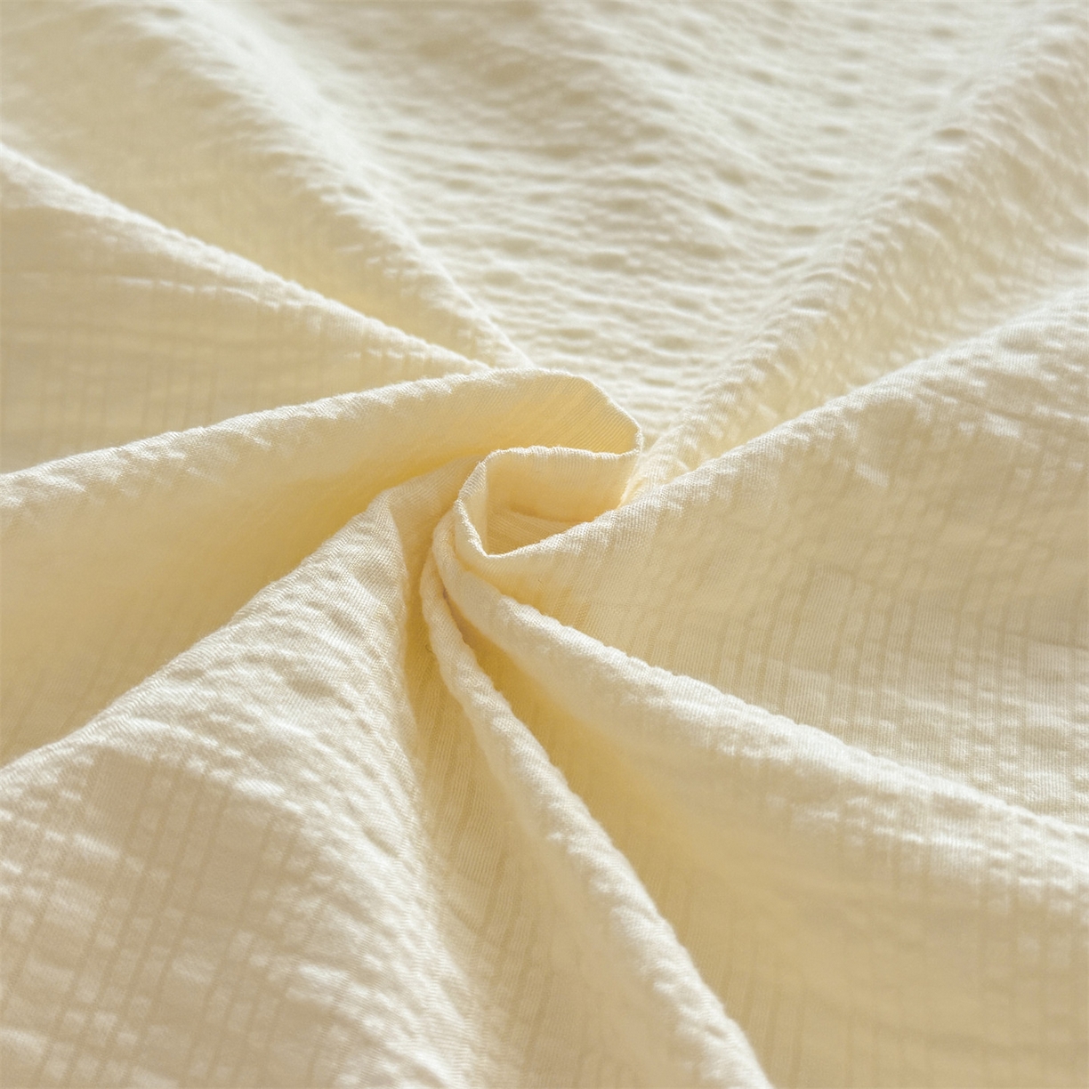 91家纺网 家纺一手货源 找家纺 优眠坊 2026春夏新款泡芙纱印花单床笠 床笠单件 杏仁白-单层