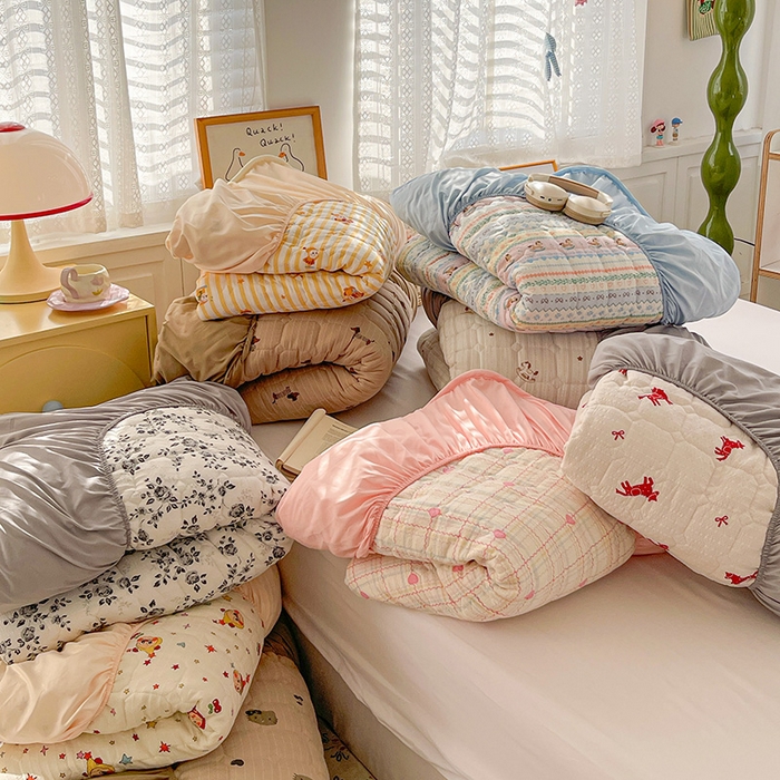 91家纺网 家纺一手货源 找家纺 （总）小桃姐家纺 2026新款泡芙夹棉单床笠床笠单件