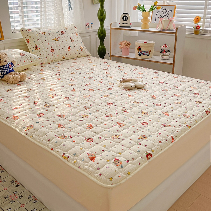 91家纺网 家纺一手货源 找家纺 小桃姐家纺 2026新款泡芙夹棉单床笠床笠单件 童话小矮人