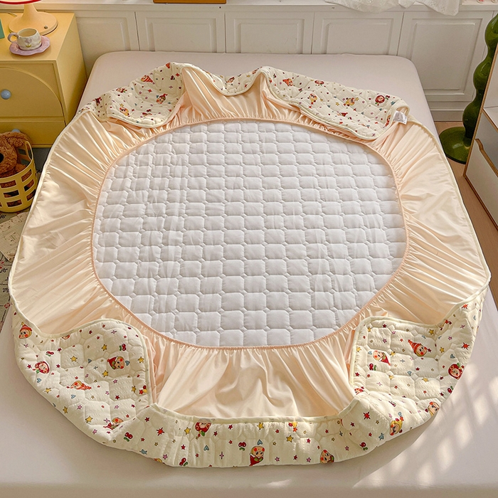 91家纺网 家纺一手货源 找家纺 小桃姐家纺 2026新款泡芙夹棉单床笠床笠单件 童话小矮人