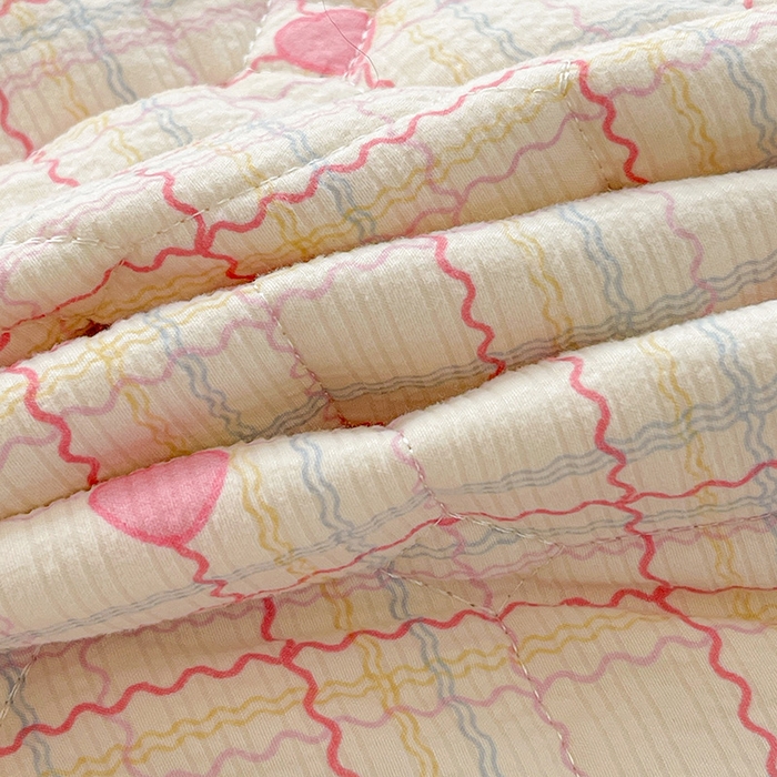 91家纺网 家纺一手货源 找家纺 小桃姐家纺 2026新款泡芙夹棉单床笠床笠单件 甜心波浪格