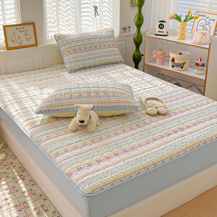 91家纺网 家纺一手货源 找家纺 小桃姐家纺 2026新款泡芙夹棉单床笠床笠单件 费尔岛小马驹