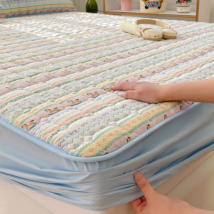 91家纺网 家纺一手货源 找家纺 小桃姐家纺 2026新款泡芙夹棉单床笠床笠单件 费尔岛小马驹