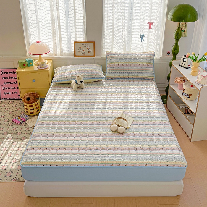 91家纺网 家纺一手货源 找家纺 小桃姐家纺 2026新款泡芙夹棉单床笠床笠单件 费尔岛小马驹