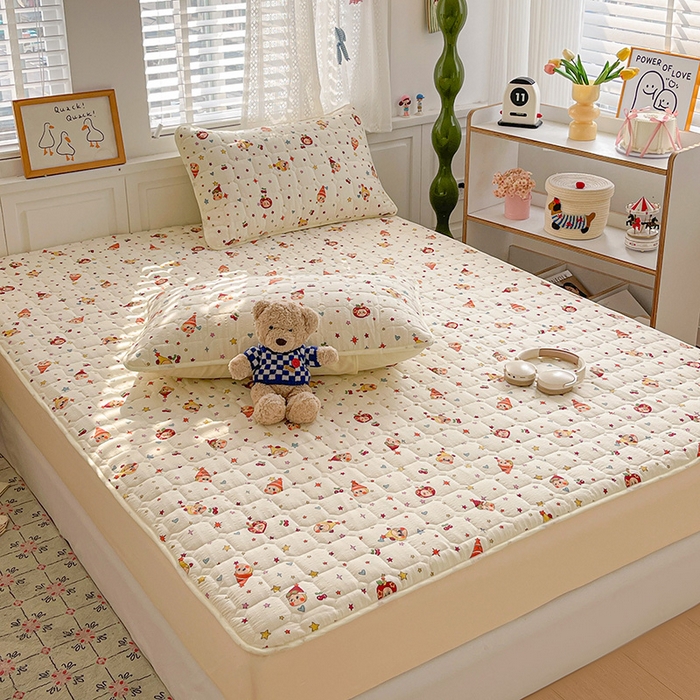 91家纺网 家纺一手货源 找家纺 小桃姐家纺 2026新款泡芙夹棉单床笠床笠单件 童话小矮人