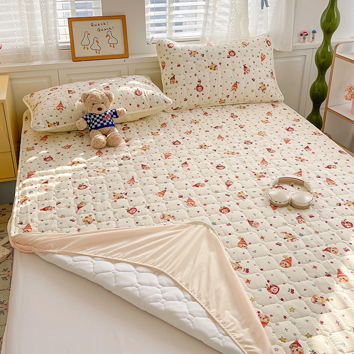 91家纺网 家纺一手货源 找家纺 小桃姐家纺 2026新款泡芙夹棉单床笠床笠单件 童话小矮人