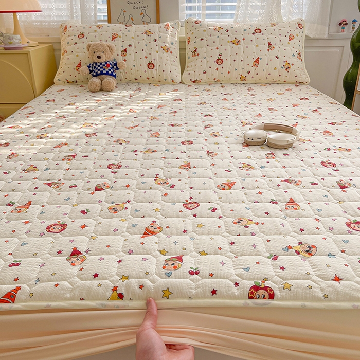 91家纺网 家纺一手货源 找家纺 小桃姐家纺 2026新款泡芙夹棉单床笠床笠单件 童话小矮人