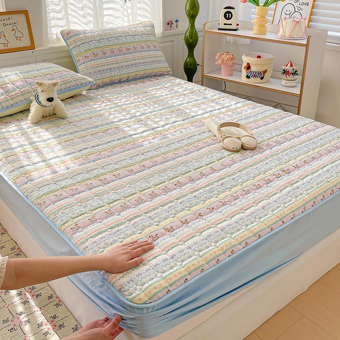 91家纺网 家纺一手货源 找家纺 小桃姐家纺 2026新款泡芙夹棉单床笠床笠单件 费尔岛小马驹