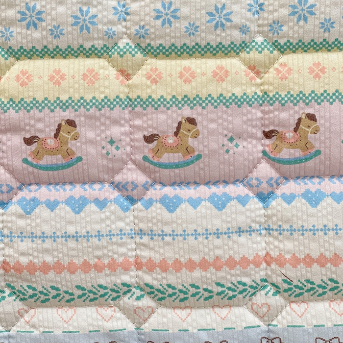 91家纺网 家纺一手货源 找家纺 小桃姐家纺 2026新款泡芙夹棉单床笠床笠单件 费尔岛小马驹