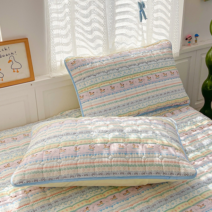 91家纺网 家纺一手货源 找家纺 小桃姐家纺 2026新款泡芙夹棉单床笠床笠单件 费尔岛小马驹