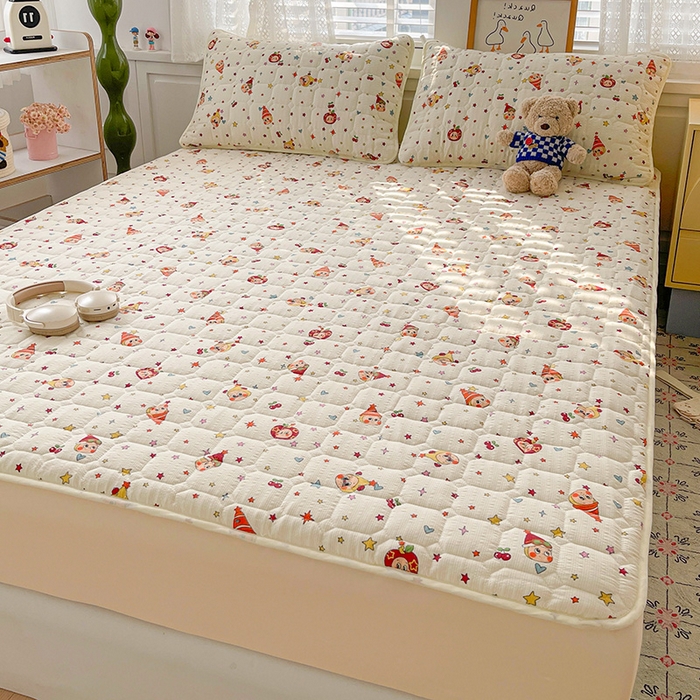 91家纺网 家纺一手货源 找家纺 小桃姐家纺 2026新款泡芙夹棉单床笠床笠单件 童话小矮人