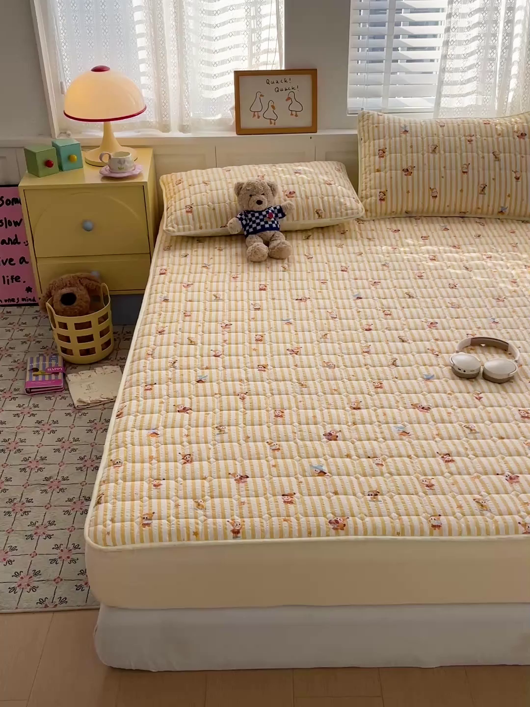 91家纺网 家纺一手货源 找家纺 小桃姐家纺 2026新款泡芙夹棉单床笠床笠单件 魔法精灵