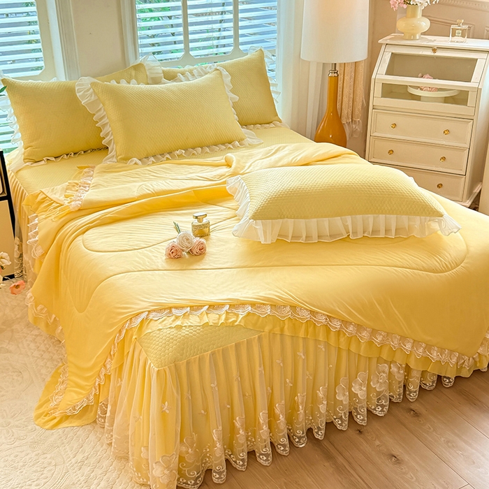 91家纺网 家纺一手货源 找家纺 （总）后庭寝室 2026新款豆豆席乳胶凉席夏被四件套-盛世花开系列