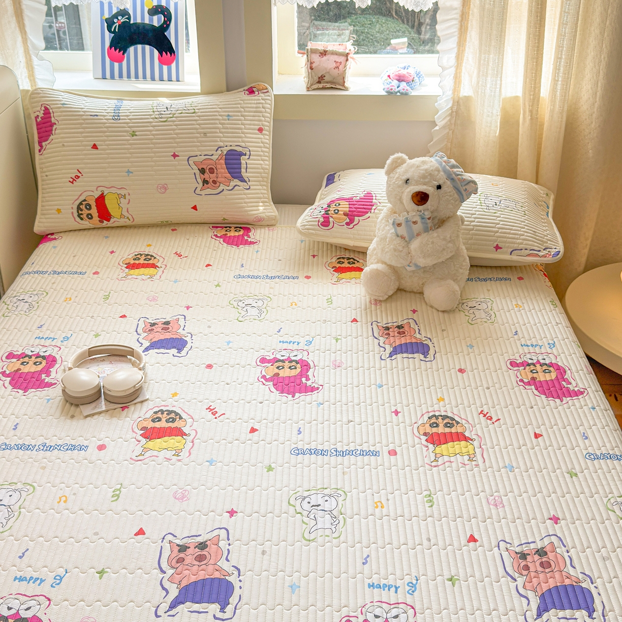 91家纺网 家纺一手货源 找家纺 （总）雅萱家纺 2026新款A面全棉卡通印花蜡笔小新单床盖床盖单件床盖三件套