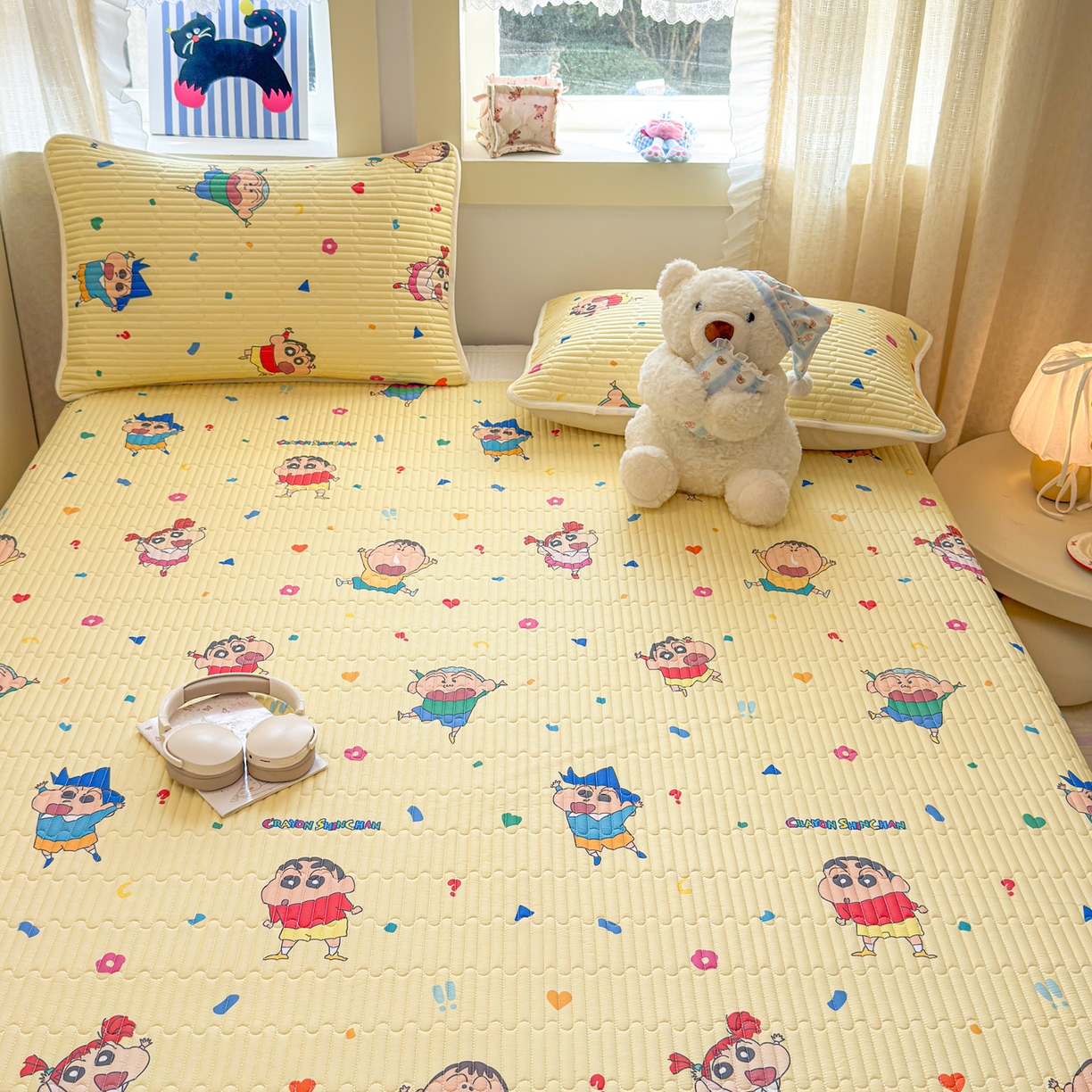 91家纺网 家纺一手货源 找家纺 雅萱家纺 2026新款A面全棉卡通印花蜡笔小新单床盖床盖单件床盖三件套 星仔生活