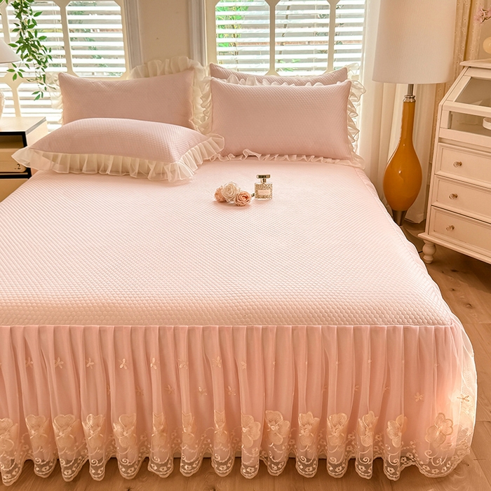 91家纺网 家纺一手货源 找家纺 （总）后庭寝室 2026新款豆豆席乳胶凉席夏被四件套-盛世花开系列