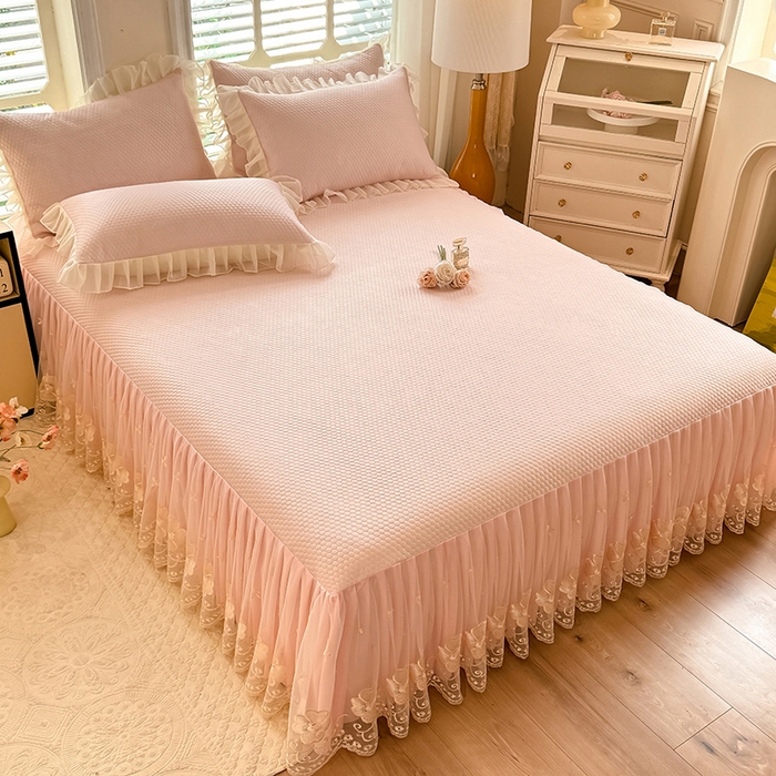 91家纺网 家纺一手货源 找家纺 （总）后庭寝室 2026新款豆豆席乳胶凉席夏被四件套-盛世花开系列