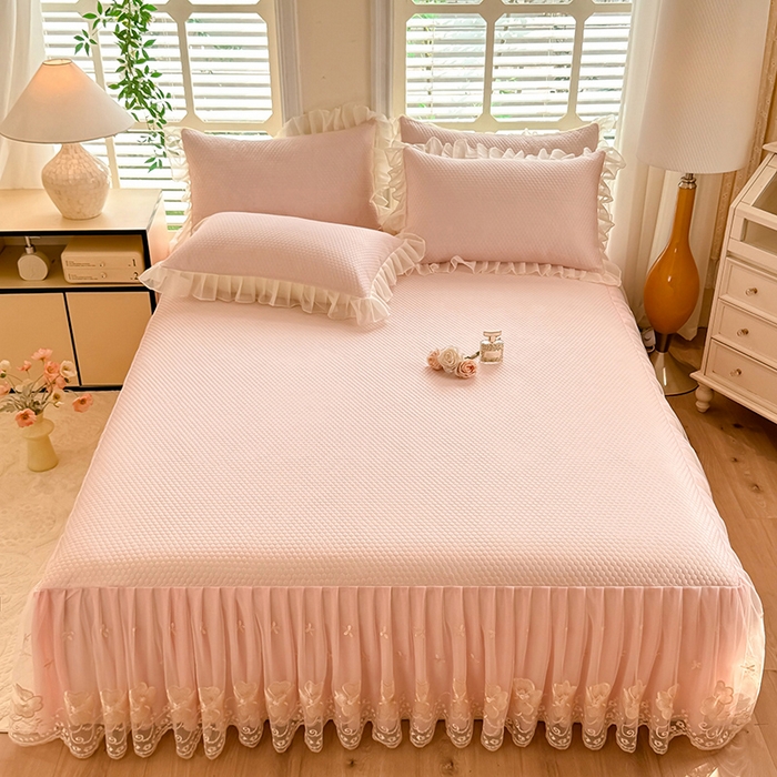 91家纺网 家纺一手货源 找家纺 （总）后庭寝室 2026新款豆豆席乳胶凉席夏被四件套-盛世花开系列