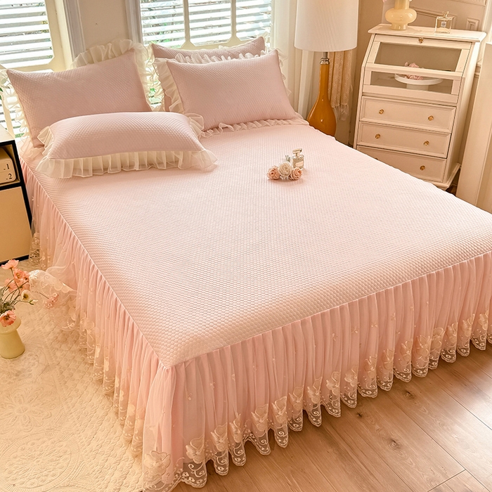 91家纺网 家纺一手货源 找家纺 （总）后庭寝室 2026新款豆豆席乳胶凉席夏被四件套-盛世花开系列