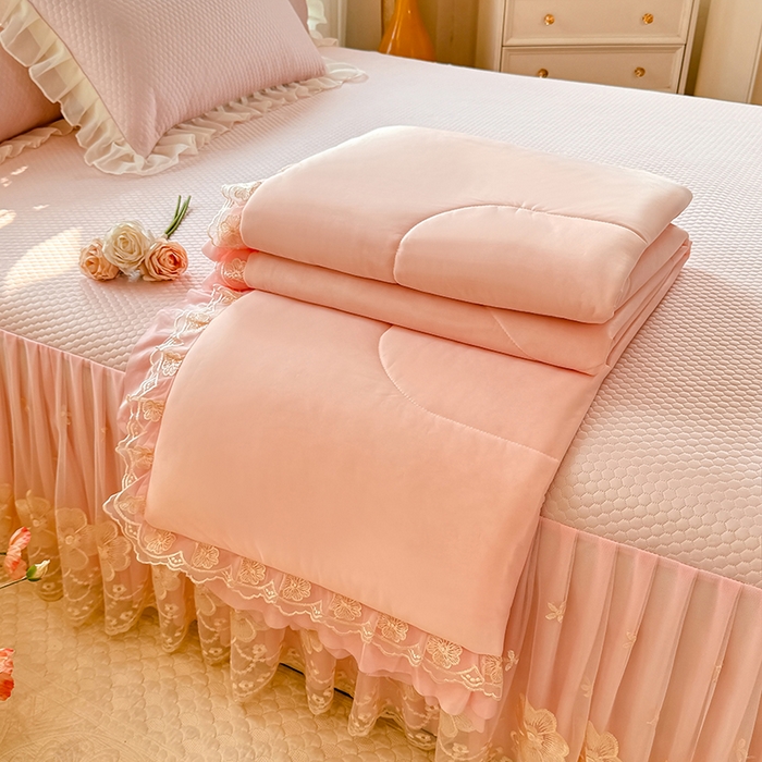 91家纺网 家纺一手货源 找家纺 （总）后庭寝室 2026新款豆豆席乳胶凉席夏被四件套-盛世花开系列