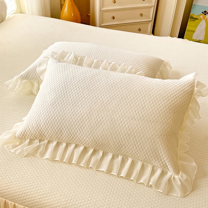 91家纺网 家纺一手货源 找家纺 后庭寝室 2026新款豆豆席乳胶凉席夏被四件套-盛世花开系列 盛世花开-米色