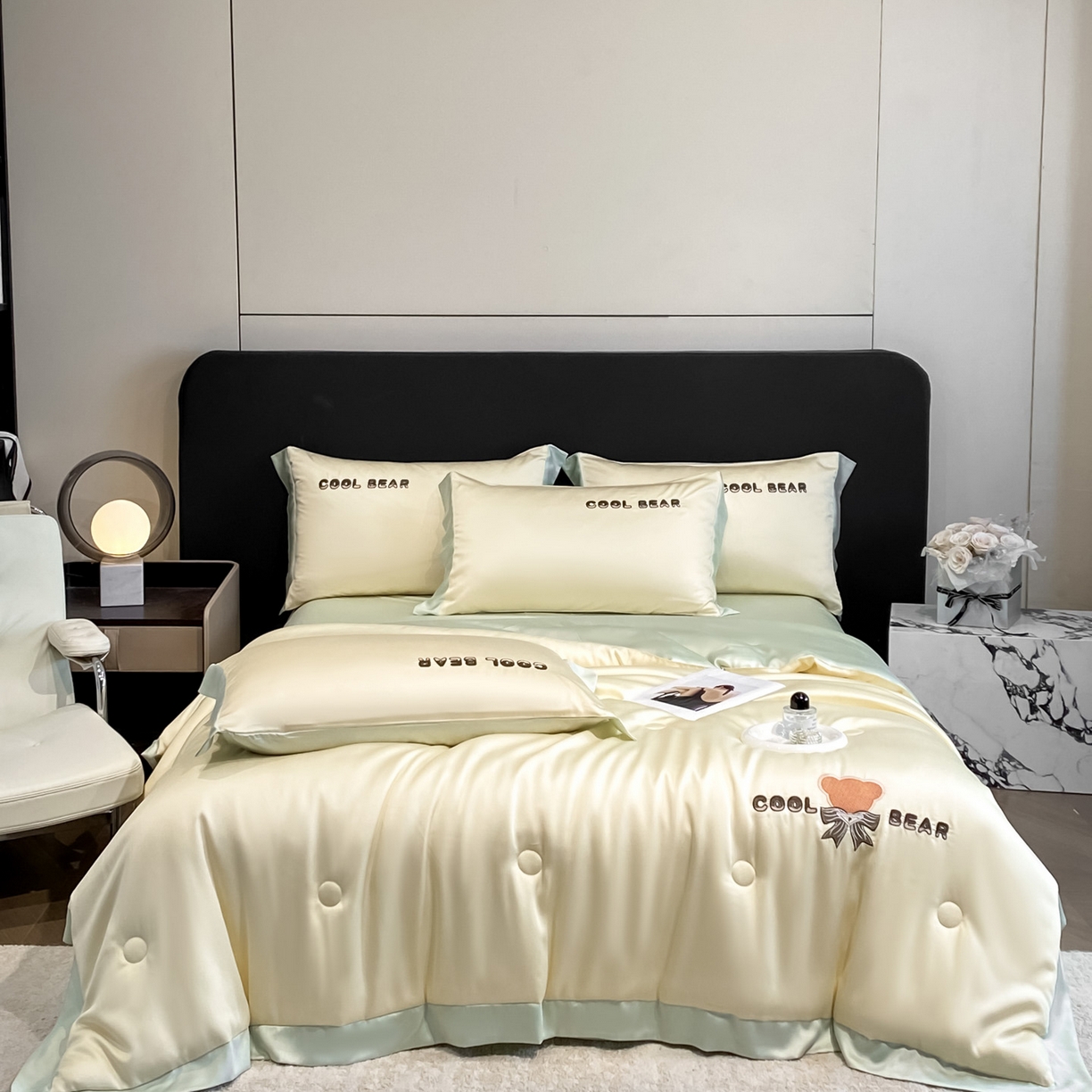 91家纺网 家纺一手货源 找家纺 （总）云棉坊 2026新款水洗真丝冰丝夏被刺绣款-宽边系列