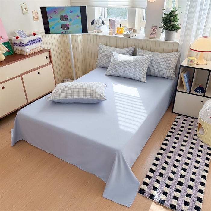 91家纺网 家纺一手货源 找家纺 鑫佳居 2026新款古法仿棉小清新印花单床单 愿落星河