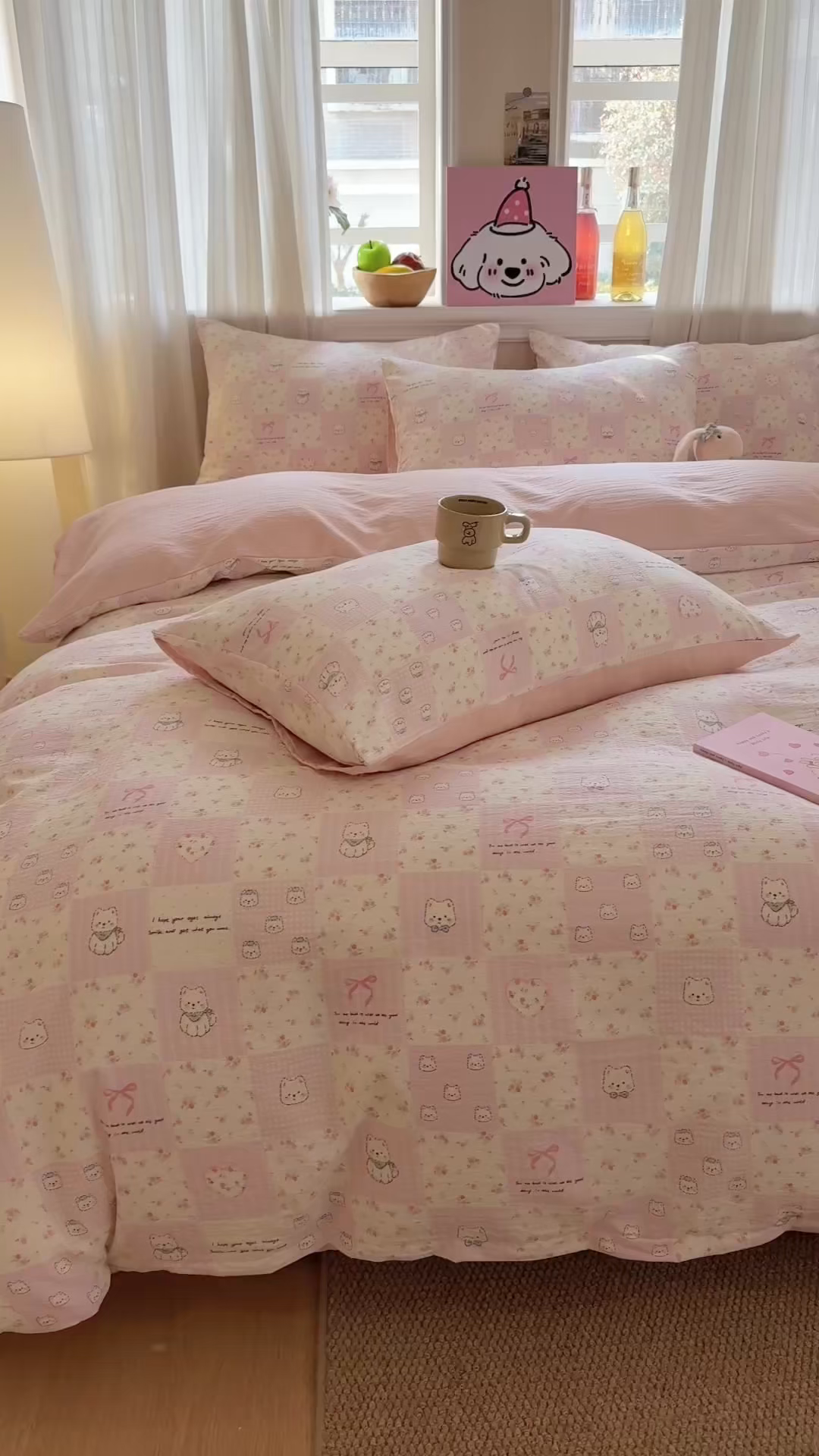 91家纺网 家纺一手货源 找家纺 （总）鑫佳居 2026新款水洗针织提花双层纱四件套