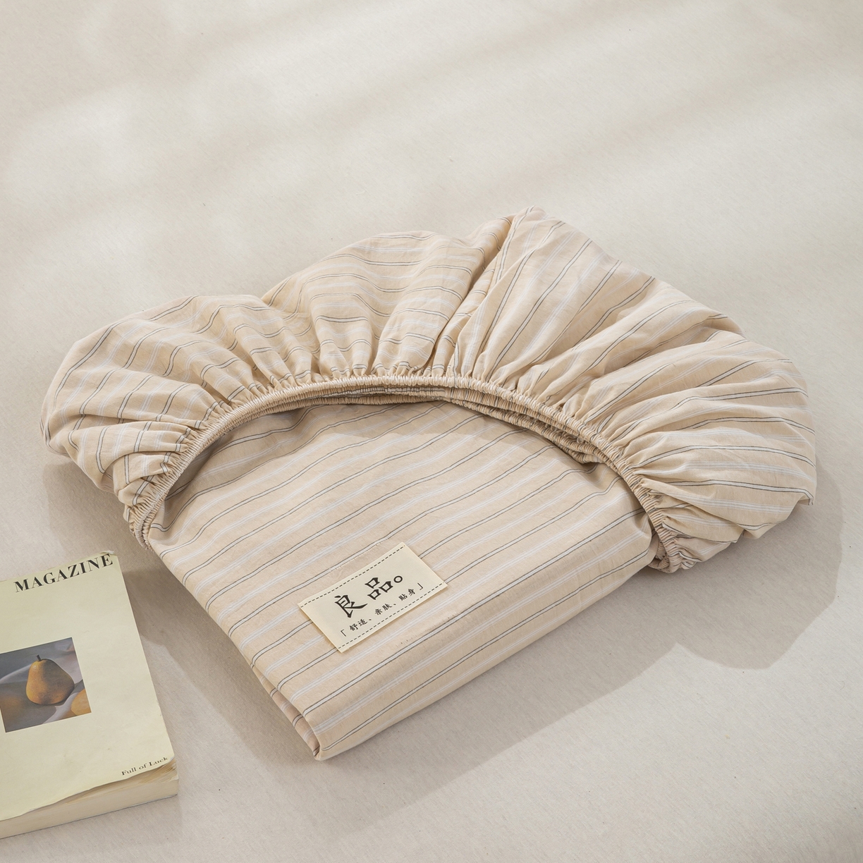 91家纺网 家纺一手货源 找家纺 恋人优选 2026新款纯棉色织床笠--有标款 简希米条