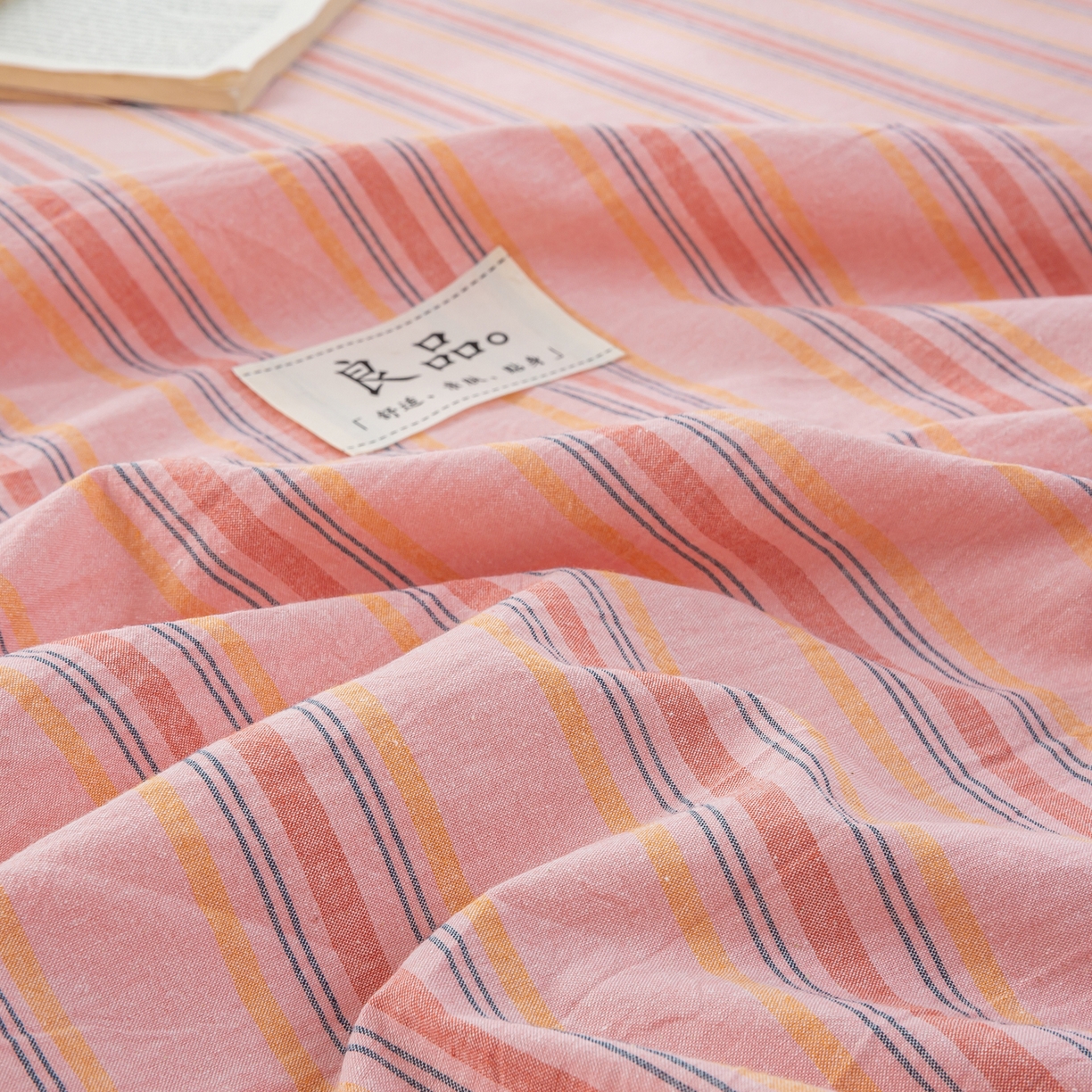 91家纺网 家纺一手货源 找家纺 恋人优选 2026新款纯棉色织床笠--有标款 娇韵粉