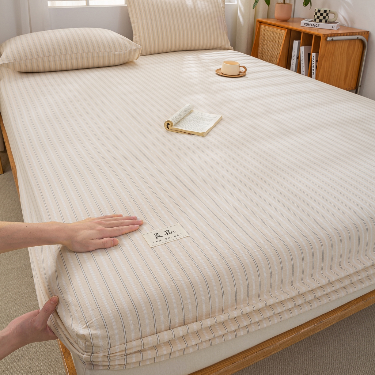 91家纺网 家纺一手货源 找家纺 恋人优选 2026新款纯棉色织床笠--有标款 简希米条