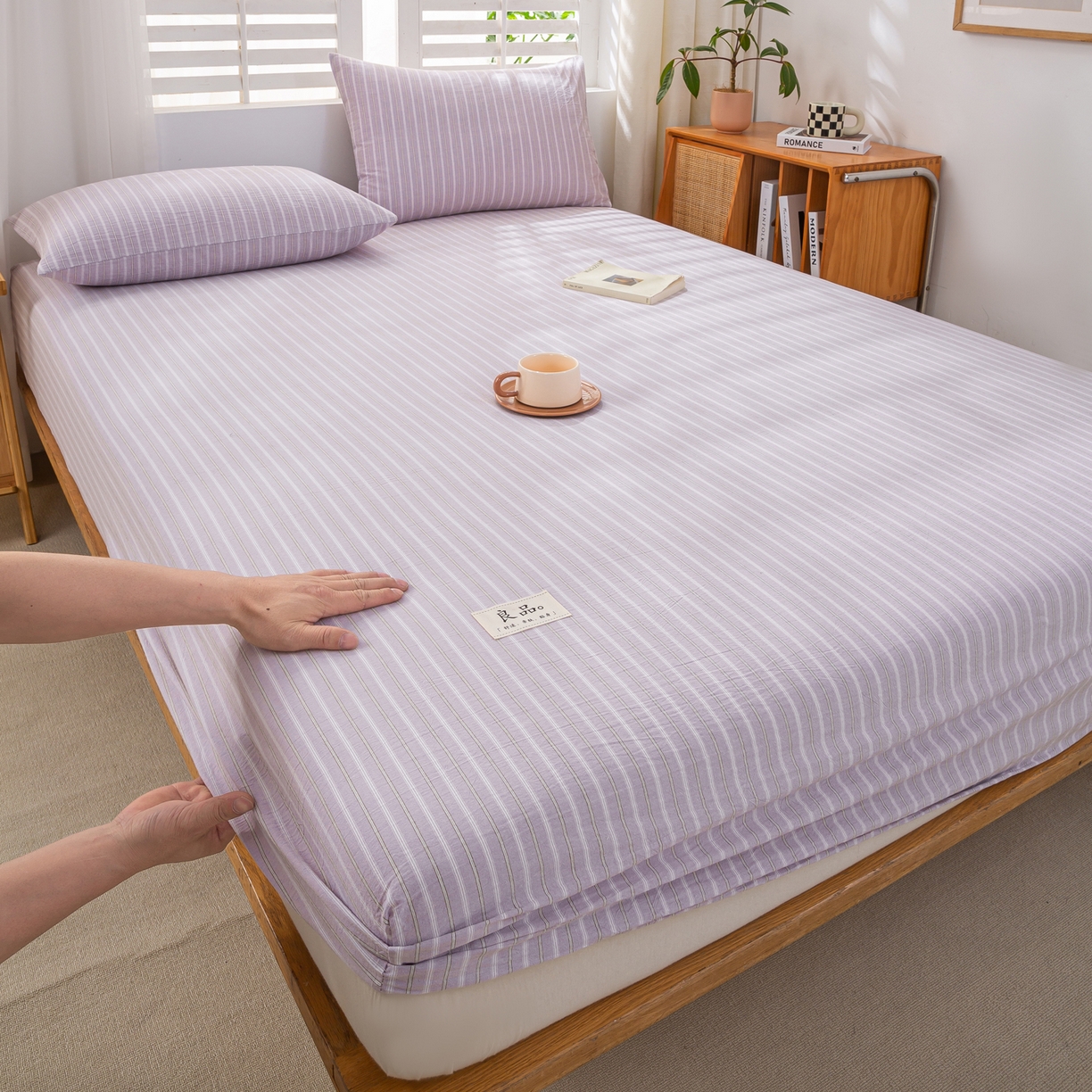 91家纺网 家纺一手货源 找家纺 （总）恋人优选 2026新款纯棉色织床笠--有标款