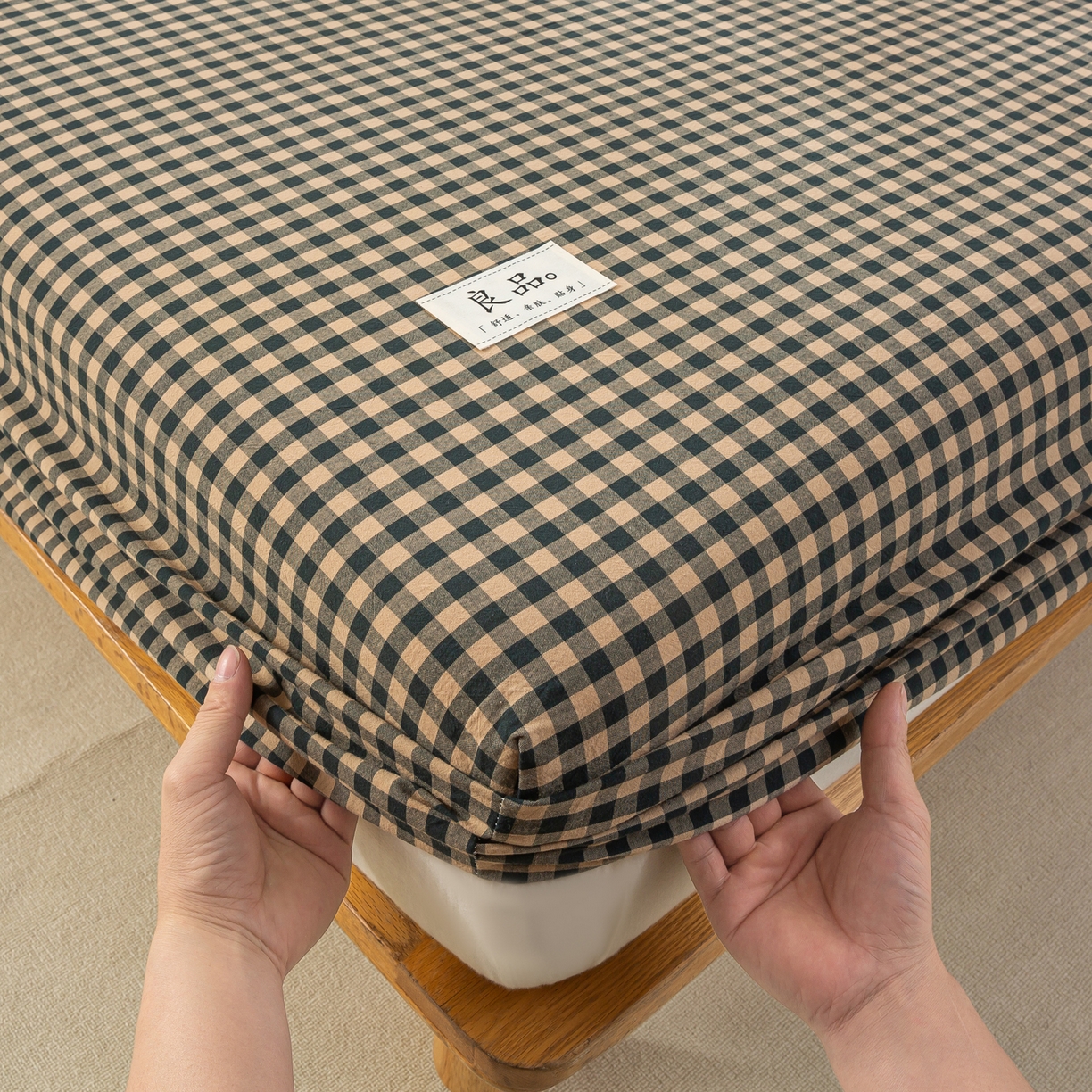 91家纺网 家纺一手货源 找家纺 （总）恋人优选 2026新款纯棉色织床笠--有标款