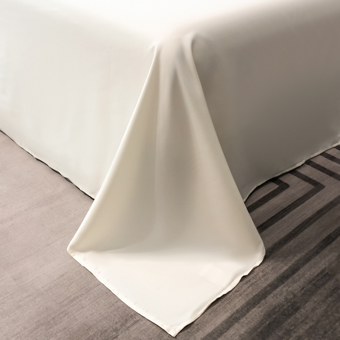 91家纺网 家纺一手货源 找家纺 乐窝家纺仓储 2026新款滚边水洗真丝水洗天丝冰丝刺绣夏被四件套-羽毛系列 梦羽-贵族白