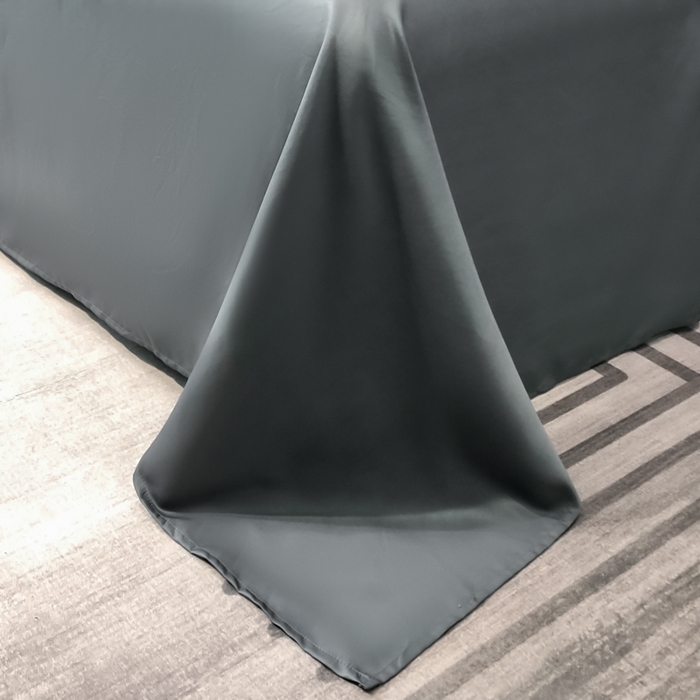 91家纺网 家纺一手货源 找家纺 乐窝家纺仓储 2026新款滚边水洗真丝水洗天丝冰丝刺绣夏被四件套-羽毛系列 梦羽-高级灰