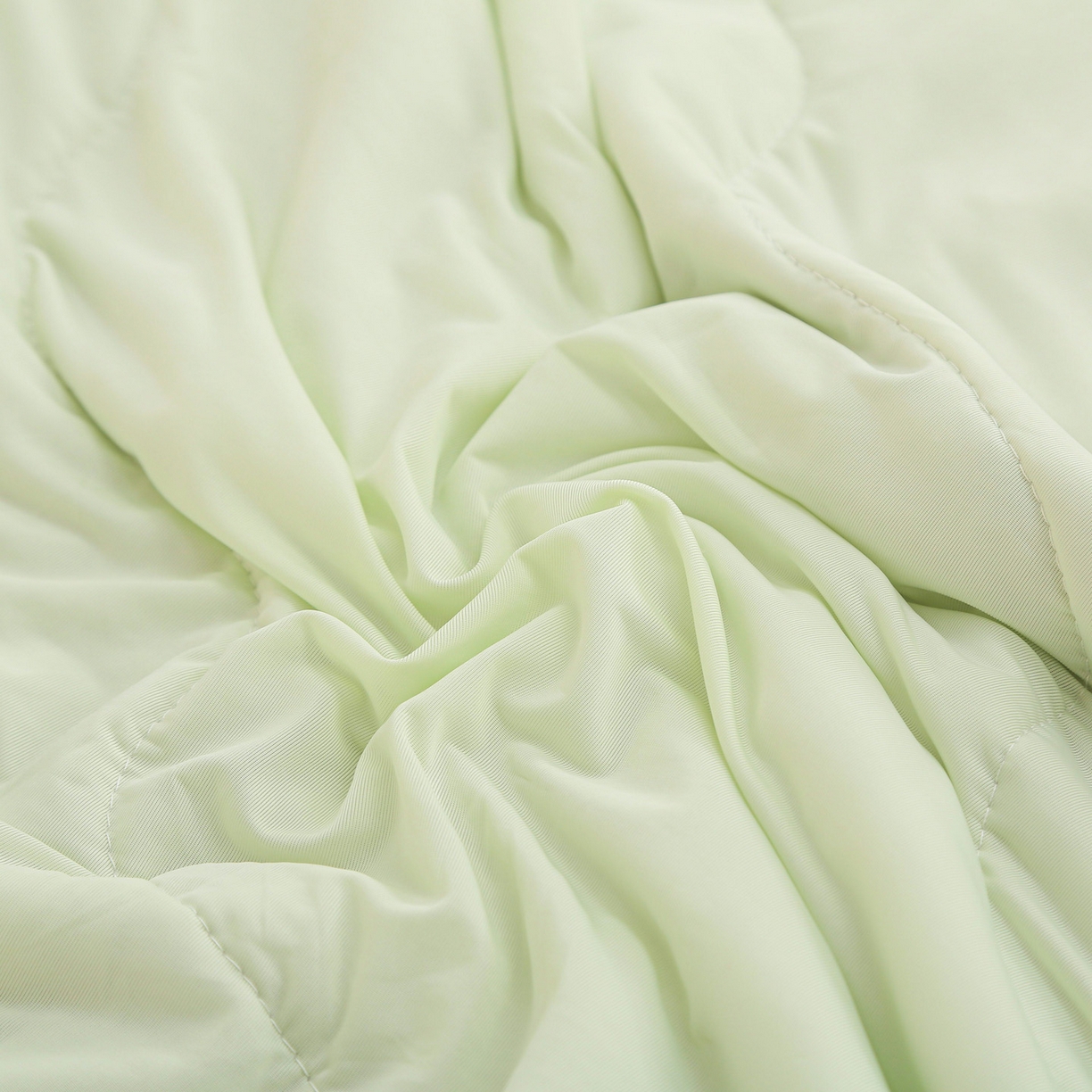 91家纺网 家纺一手货源 找家纺 天之悦家纺 2026新款A类冰淇淋冰皮小凉被夏被夏凉被空调被 果绿+灰色