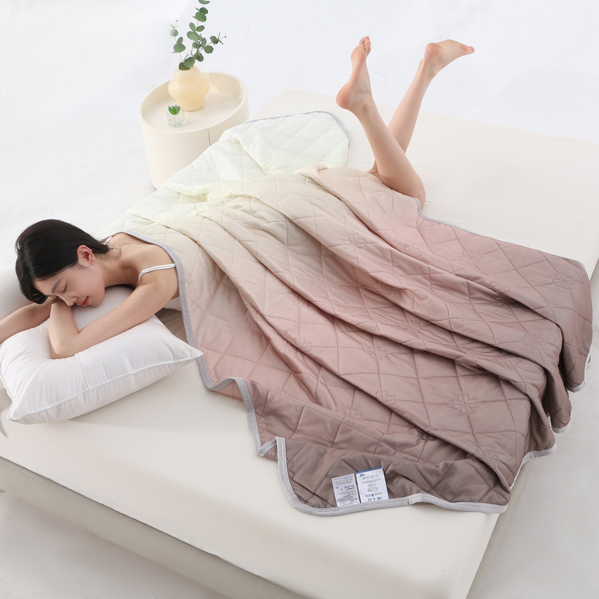 天之悦家纺 2026新款夏季爆款涤氨凉感夏被夏凉被空调被 焦糖色（浅变色）