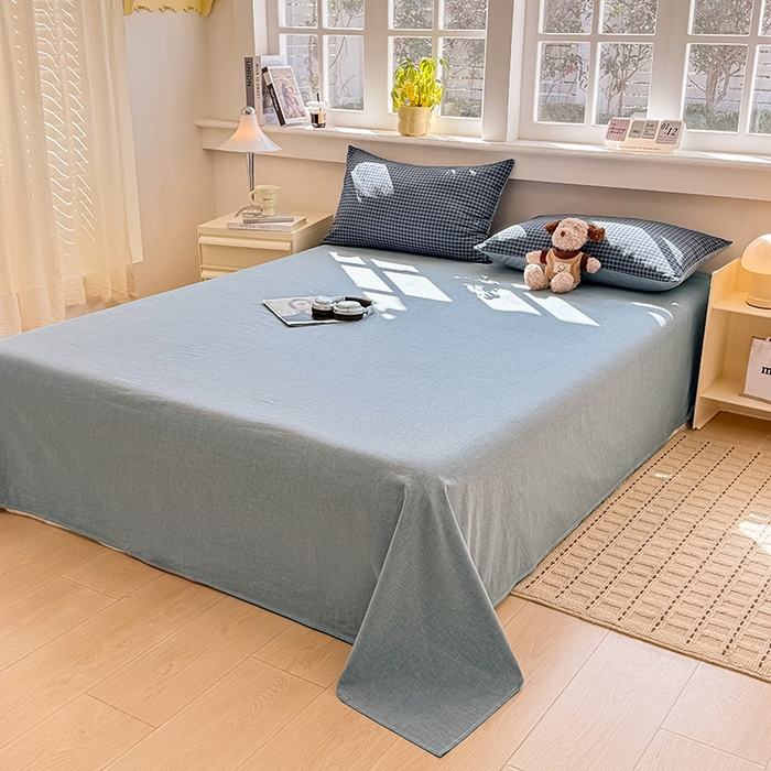 91家纺网 家纺一手货源 找家纺 梦依依 2026新款全棉色织水洗棉大豆被四件套系列 巴赫兰