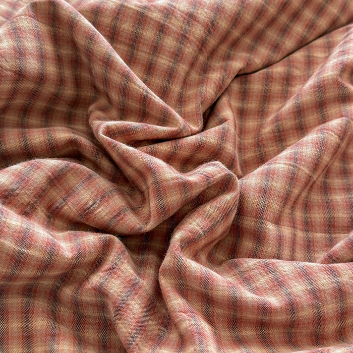 91家纺网 家纺一手货源 找家纺 梦依依 2026新款全棉色织水洗棉大豆被四件套系列 琥珀红