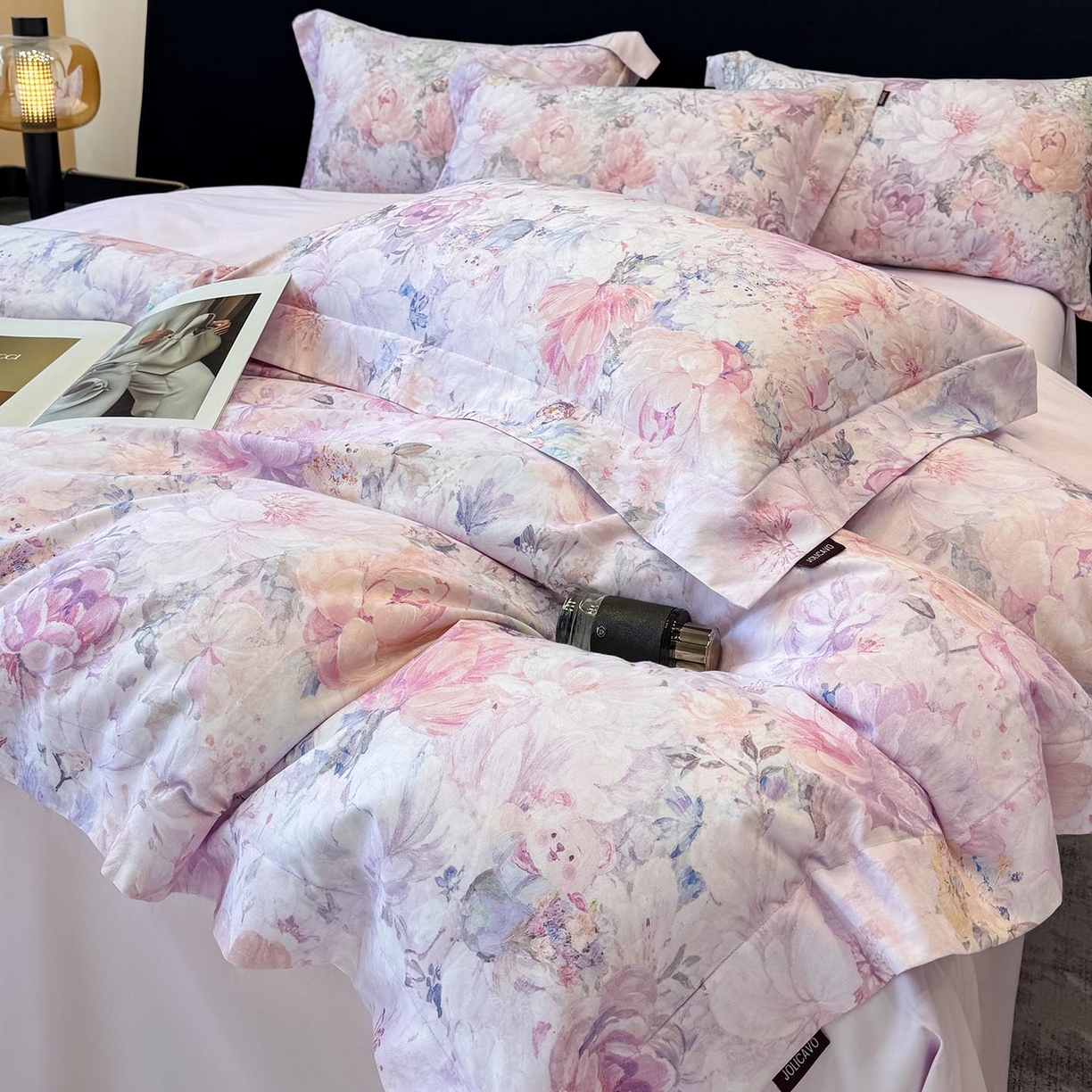 91家纺网 家纺一手货源 找家纺 （总）2026新款A类100支长绒棉纯棉四件套全棉数码印花被套床单床笠田园风床上用品