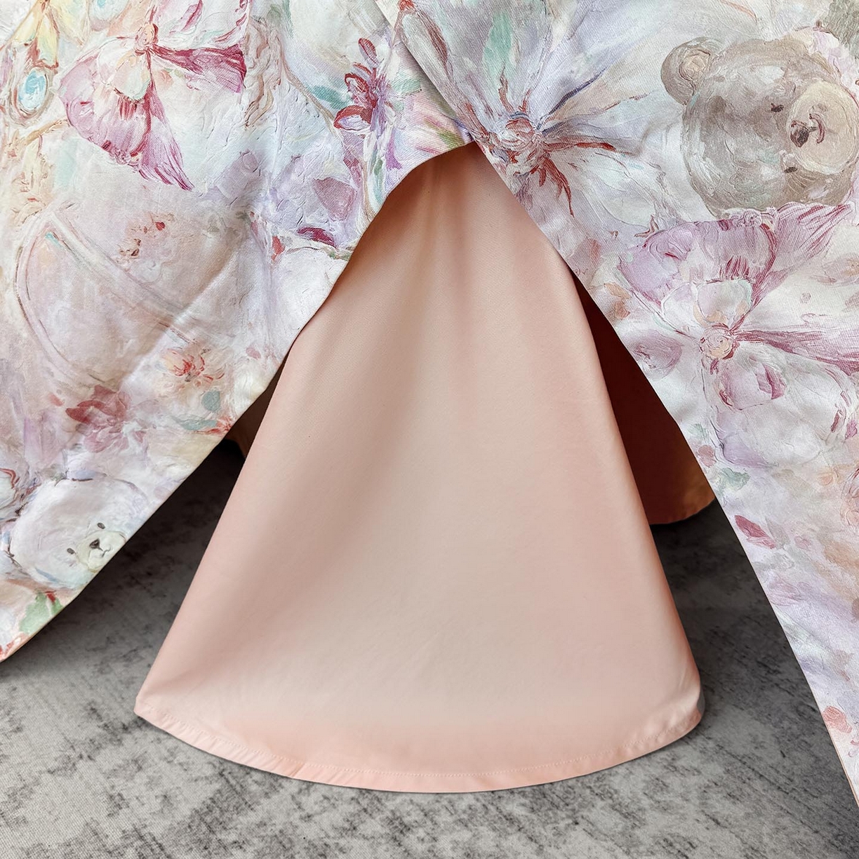 91家纺网 家纺一手货源 找家纺 2026新款A类100支长绒棉纯棉四件套全棉数码印花被套床单床笠田园风床上用品 黛梦-粉