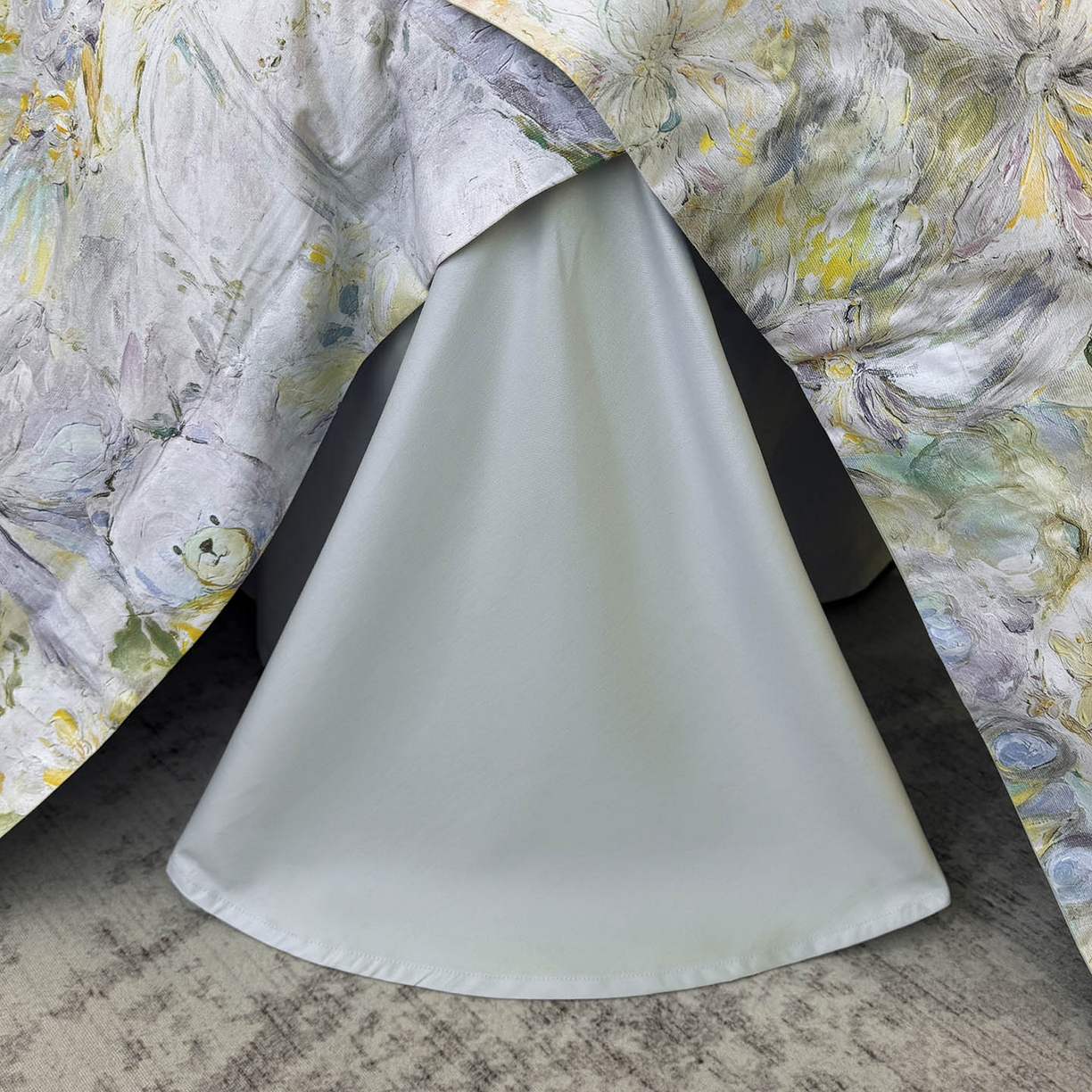 91家纺网 家纺一手货源 找家纺 2026新款A类100支长绒棉纯棉四件套全棉数码印花被套床单床笠田园风床上用品 黛梦-蓝